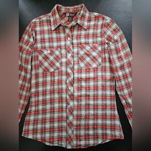 Vintage 70's - JOIN-IN Plaid Button-Up Cotton Flannel Shirt - Size 9